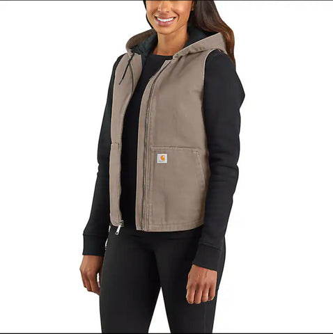 Carhartt Washed Duck Insul Hooded Vest