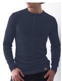 Stanfields Mens Long Sleeve 2 Lyr Henley