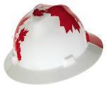V-Gard Wide Brim Ratchet Wht/Rd Maple