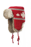 Crown Cap Knit Aviator/Rabbit Canadiana