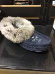 Laurentian Ladies Fur Trimmed Moccassin